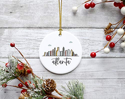 Round Ceramic Porcelain Christmas Tree Ornament