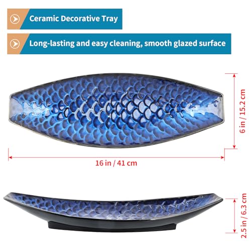 16" Large Ceramic Decorative Tray