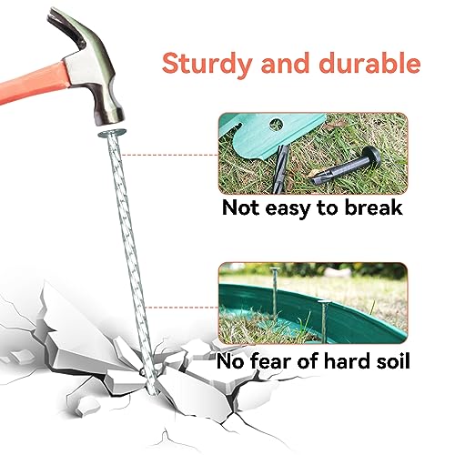 8" Heavy Duty Spiral Landscape Spikes (50 Count)