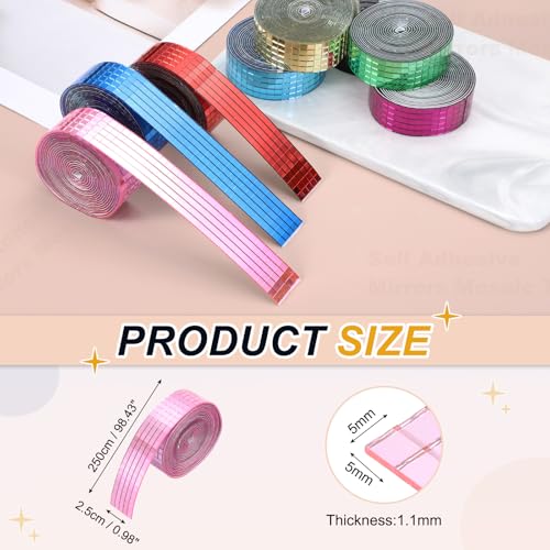 5x5mm Self Adhesive Mirrors Mosaic Tiles (2500 unidad)