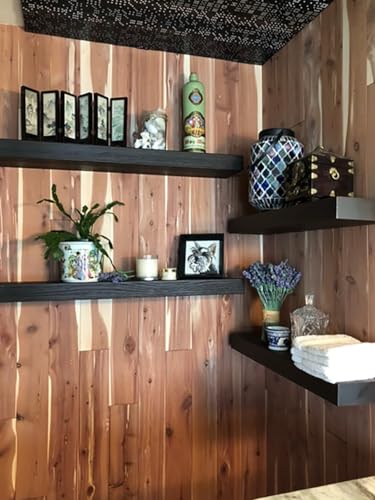 Joel’s Antiques 30 Inch Wooden Floating Shelves for Wall