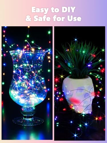 4 Pack Fairy Lights Battery Powered with Remote Twinkle Lights Multicolor (4 Count)