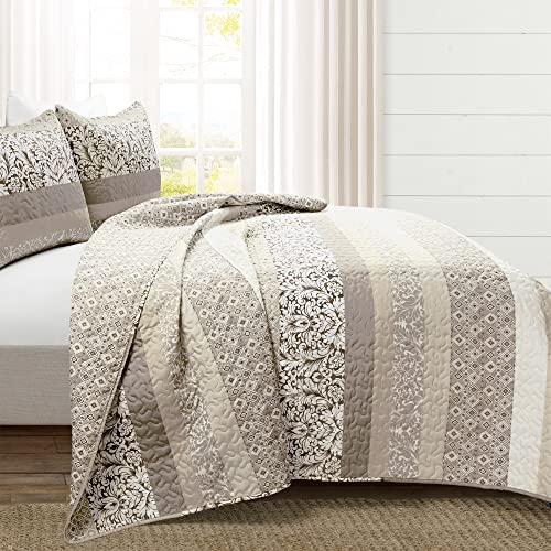 Boho Stripe Reversible Cotton Quilt 3 (3 Count)