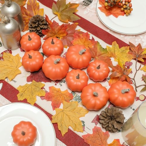 10Pcs Fake Pumpkins Fall Thanksgiving Decorations