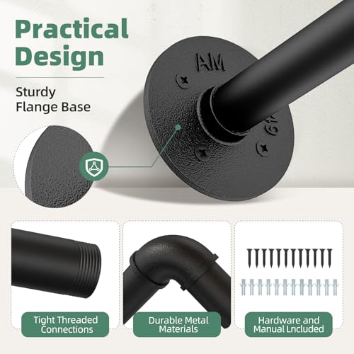 Plant Hanger Indoor Hanging Planters for Indoor Plants Hanging Plant Holder Black Metal Rod