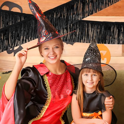 Black Foil Fringe Garland 10FT 2packs for Parade Float Decorations (20 Foot)