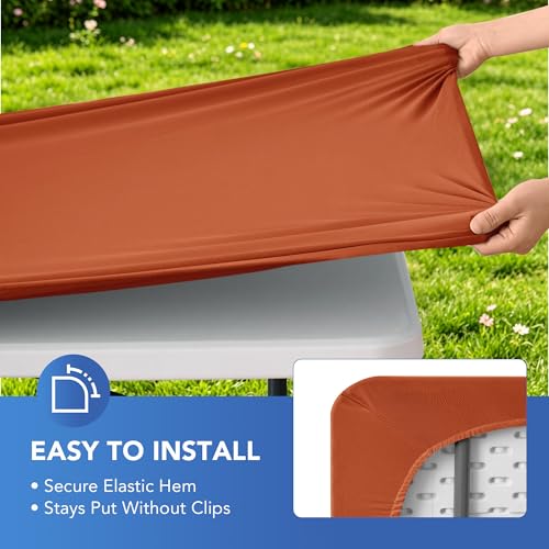 Fitted Tablecloth for 6 Foot Rectangle Tables (6 Count)