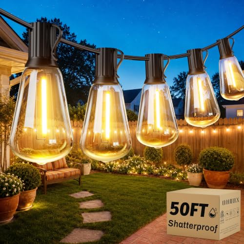 Bistro String Lights Outdoor (50 Foot)