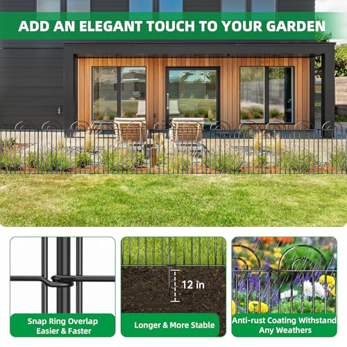 25 Panels No Dig Decorative Garden Fence
