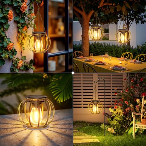 Solar Lanterns Outdoor Waterproof (2 Count)