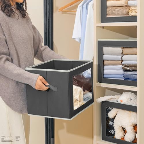 Stackable Storage Bins with Lids (4 Count)