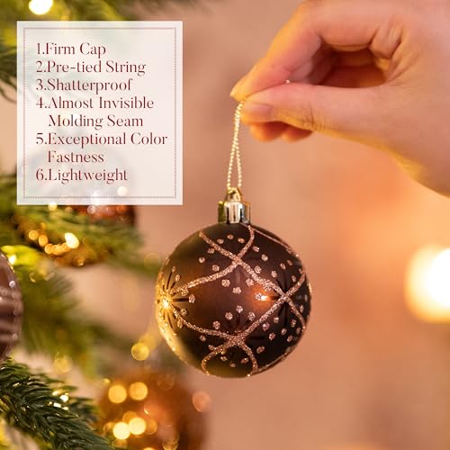 16ct Christmas Tree Decorations Ball Ornaments 2 Inches (16 Count)