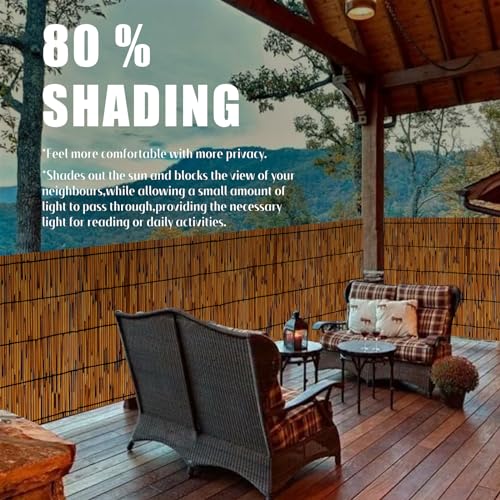 2PACK Natural Reed Fencing 6FT X 16.4FT Reed Fence 6FT High Balcony Reed Fence Privacy Reed Screen for Outdoor Backyard Patio (196.8 Sq Ft)