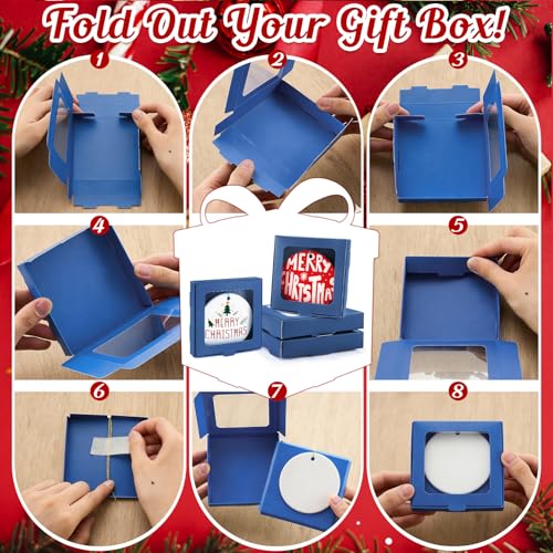 25 Pcs Christmas Sublimation Ornament Blanks Box (25 Count)