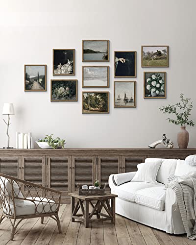 Framed Canvas Wall Art Vintage Decor