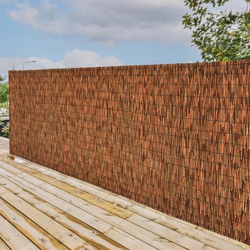 Brown 2 Pack 3.3FT X16.4FT Reed Fencing Bamboo Privacy Screen (2 Count)