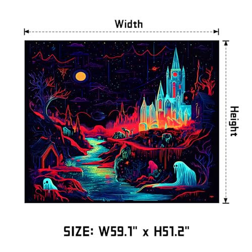 UV Reactive Halloween Tapestry