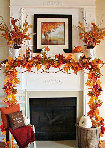 2 Pack Fall Garland Maple Leaf
