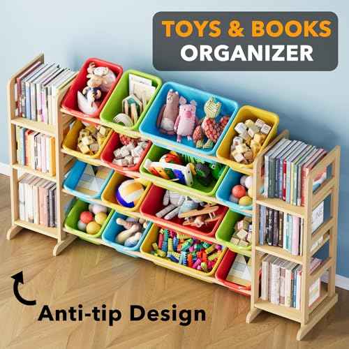 Toy Storage Organizer with 6 Shelves and 16 Bins (6 Count)