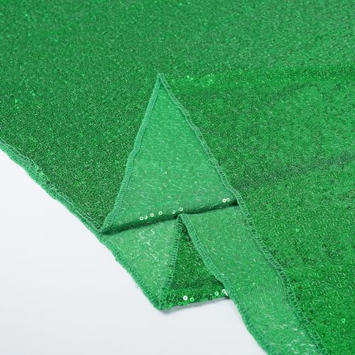Sequin Tablecloth 90x132 Inch Green for Wedding Party
