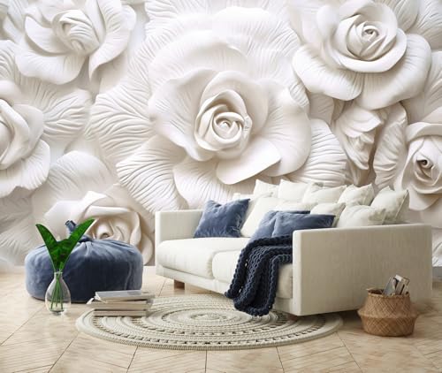 3D Relief Flower Wallpaper Mural