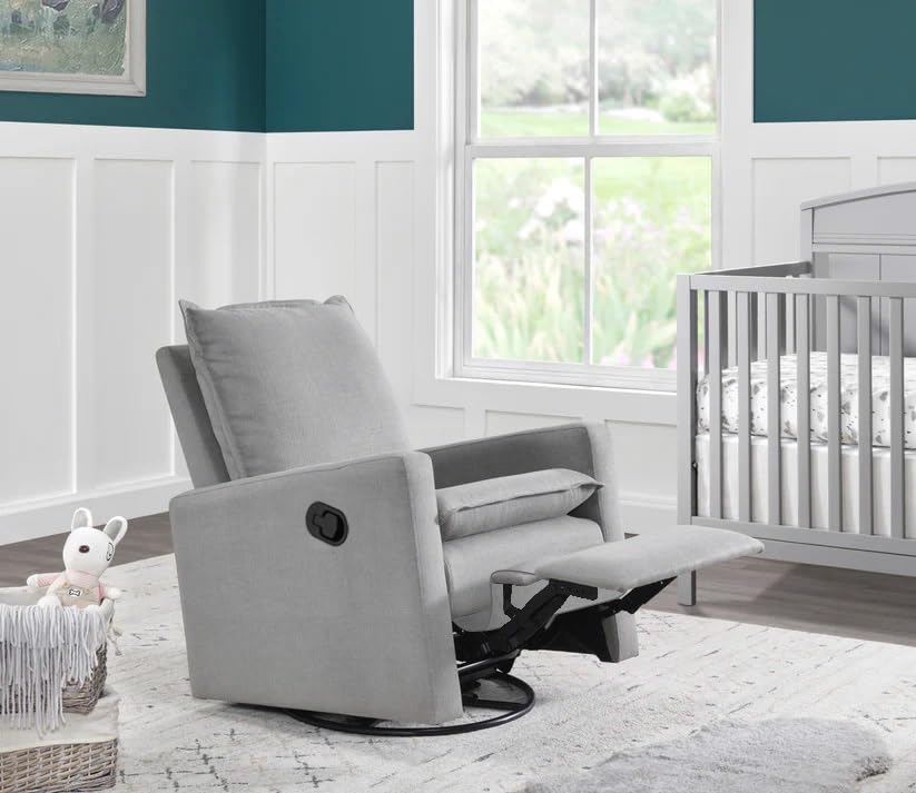 Uptown Upholstered Swivel Glider and Recliner Nursery Chair