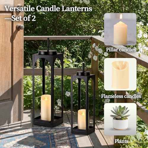 24" 19" Large Decorative Lanterns (2 Count)
