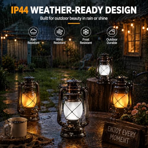 USB Rechargeable Lanterns 4 Pack with Remote Control 4 Modes Lights (4 Count)