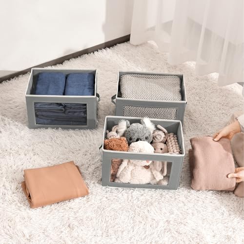 Stackable Storage Bins with Lids (5 Count)