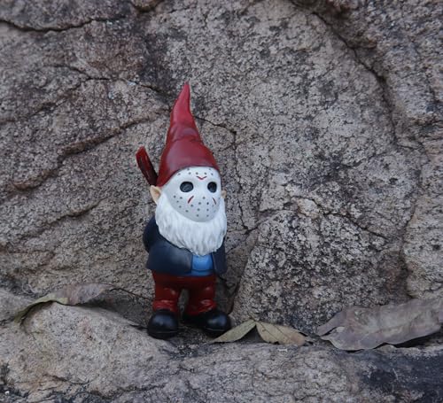 Garden Gnomes Outdoor Decor Horror Gnome Statues for Yard Decorations Gag Gifts for Women and Halloween