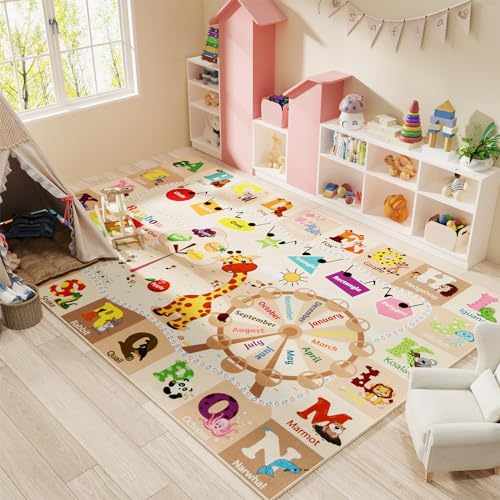 BENRON 3x5 Playroom Rug for Kids Washable