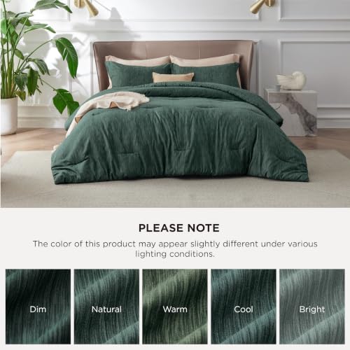 Dark Green Queen Comforter Set