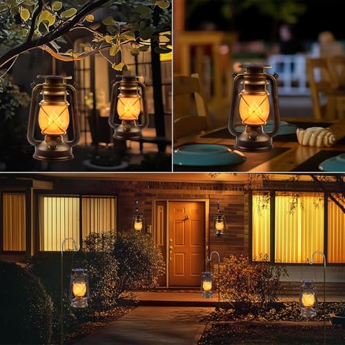 Solar Lanterns Outdoor Waterproof (2 Count)