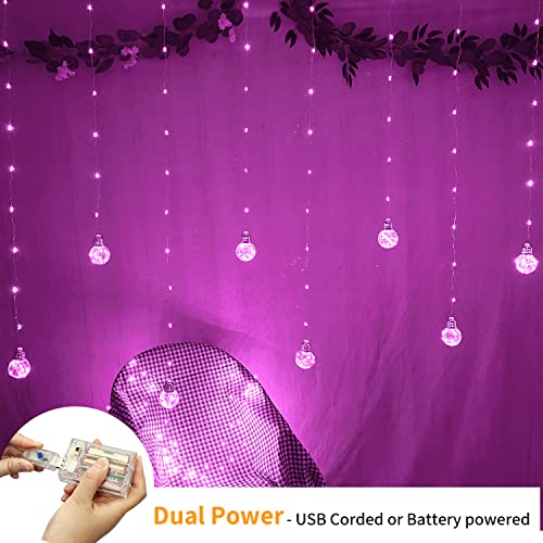Wishing Ball Curtain Lights 200 LED Window Curtain String Light with Remote
