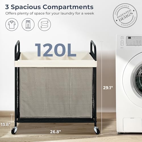 Laundry Hamper 3 Section