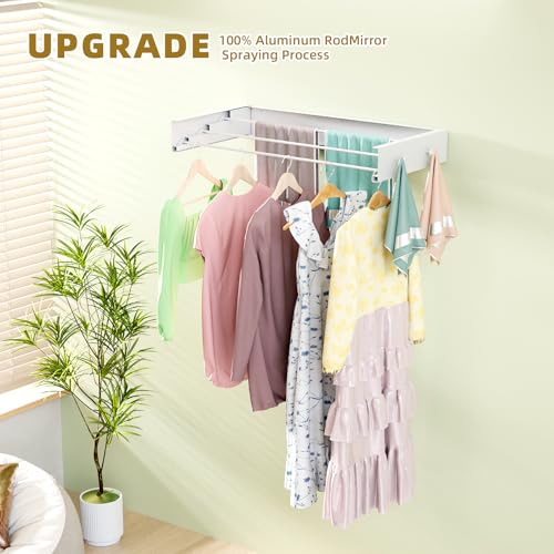 Wall Mounted Drying Rack for Laundry 19.8''