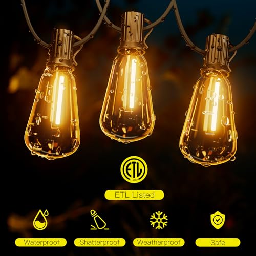 Bistro String Lights Outdoor (60 Foot)