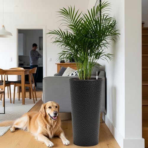 Garden 2 Pack 28" H. Metal Planter with 2X Inside Pots (2 Count)