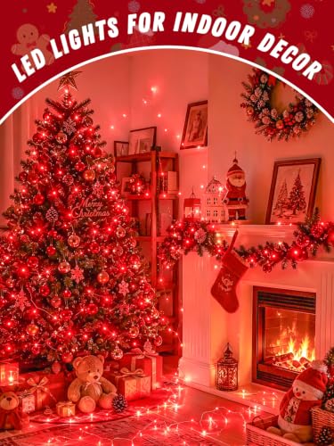 2 Pack 100 LED Fairy Lights Battery Operated with Remote Timer