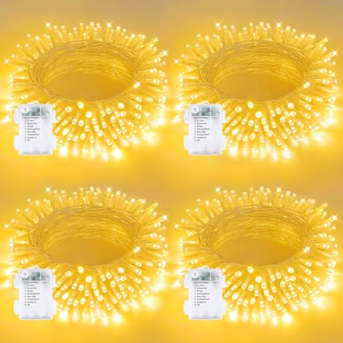 4 Pack 200 LED Battery Operated String Lights