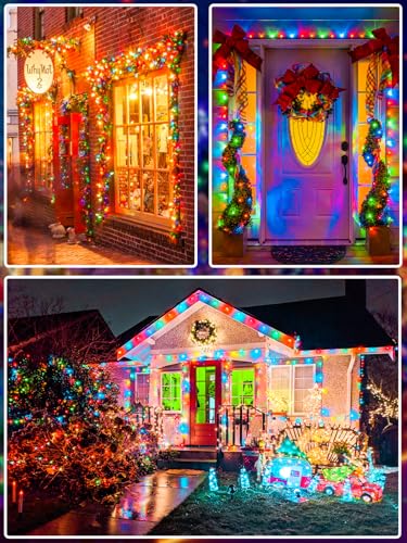 75.8FT 200 LED Extendable Multicolor Christmas String Lights Indoor Outdoor