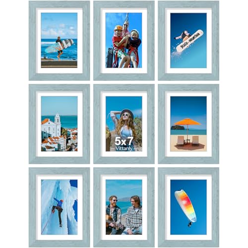 5x7 Picture Frames Set of 9 (9 Count)