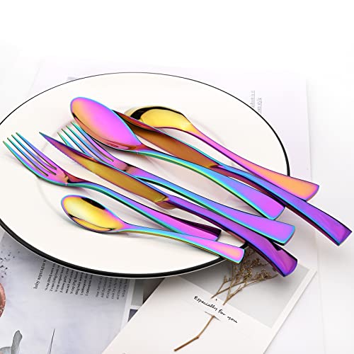 24 Piece Rainbow Flatware (12.99 Count)