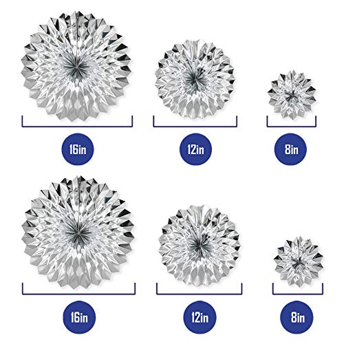 6 Pack Silver Party Decorations