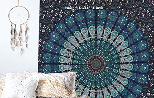 Rajsee Blue Mandala Tapestry for Bedroom