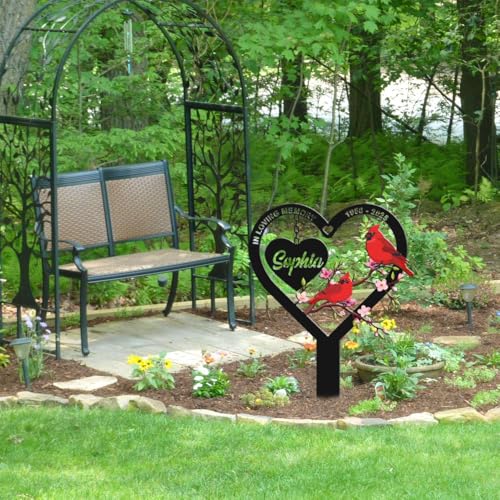 Personalized Cemetery Memorial Metal Stakes