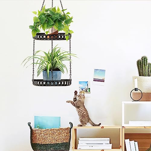 2 Tier Hanging Planters for Indoor Outdoor Plants