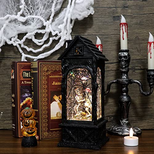 Halloween Ghost Projection Snow Globe Lantern with 6 Hour Timer