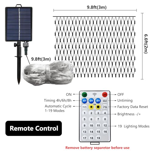 Solar Net Lights Outdoor Mesh Lights Green