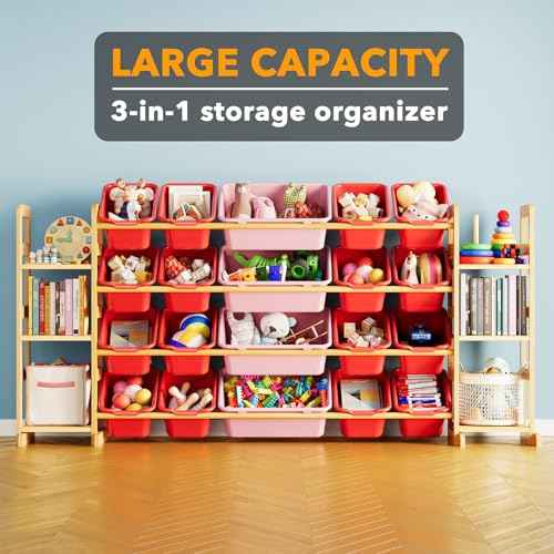 Toy Storage Organizer with 6 Shelves and 20 Bins